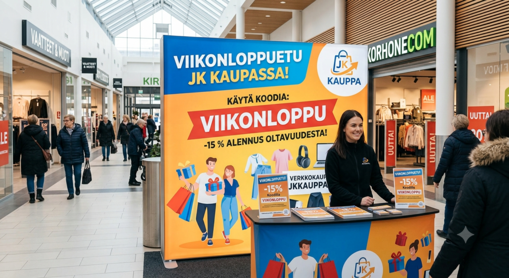 JK Kauppa Viikonlopun alennuskoodi VIIKONLOPPU