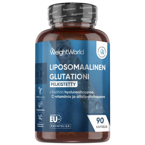 L-glutationikompleksi 90 kapselia - sisältää C-vitamiinia, hyaluronihappoa ja alfalipoiinihappoa