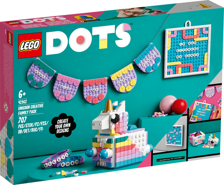 LEGO DOTS 41962 Luova Perhepakkaus - Yksisarvinen