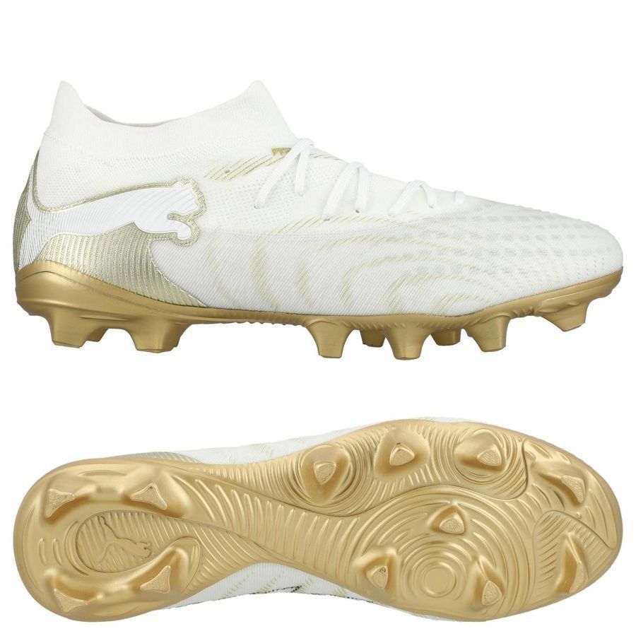 PUMA Future 9 Match Fg/ag White Gold - Valkoinen/kulta/musta, koko 40½
