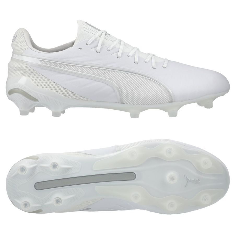 PUMA King Ultimate Fg/ag White Pack - Valkoinen/hopea, koko 40