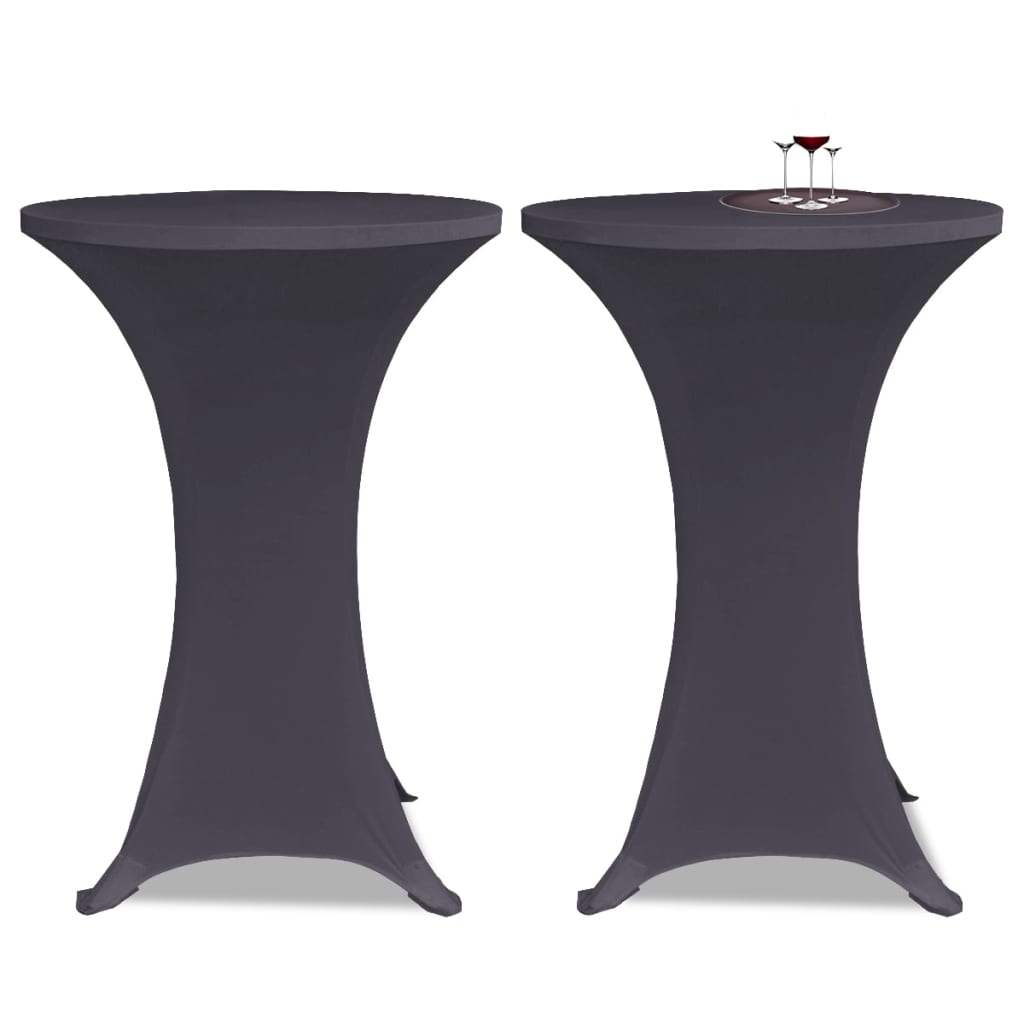 vidaXL Venyvä Pöydänsuoja 2 kpl 80 cm Antrasiitti