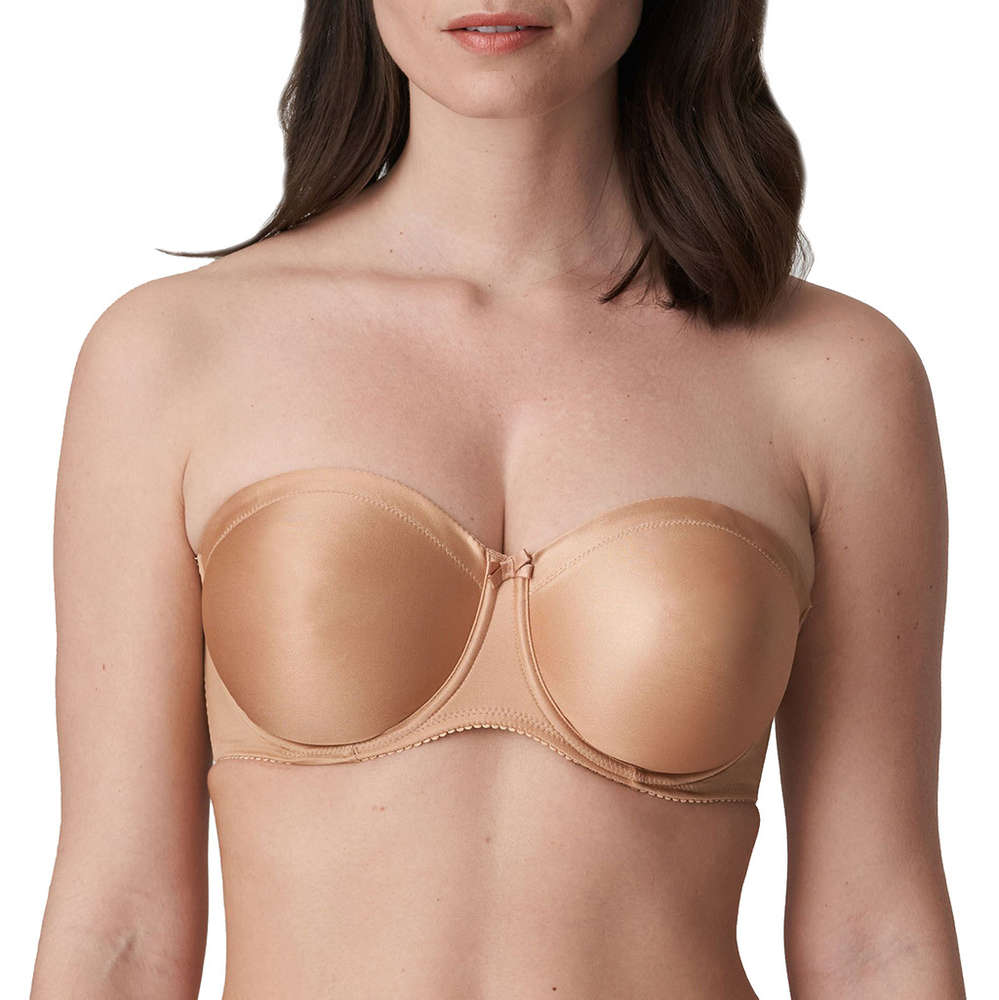 PrimaDonna Satin olkaimeton liivi konjakki