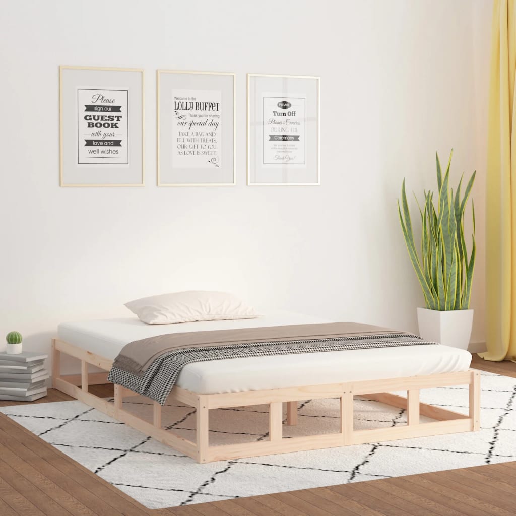 vidaXL Sängynrunko 120x200 cm täysi puu